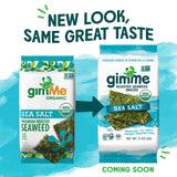 Gimme Seaweed - Sea Salt - 20 Count - Organic Roasted Seaweed Sheets - Keto, Vegan, Gluten Free - Great Source of Iodine & Omega 3’s - Healthy On-The-Go Snack for Kids & Adults-UPStoxs