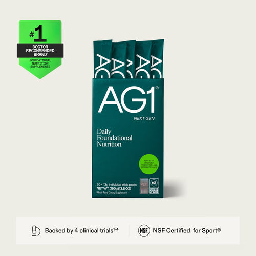 AG1 Pro greens powder travel pack with creatine, 30 count box
