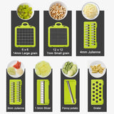 8-in-1 Vegetable Cutter & Mandoline Slicer Set - Kitchen Gadget Kit