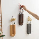 Wooden Wall-Mounted Flower Vase