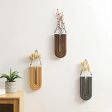 Wooden Wall-Mounted Flower Vase