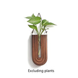 Wooden Wall-Mounted Flower Vase