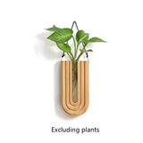 Wooden Wall-Mounted Flower Vase
