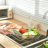 Expandable Stainless Steel Sink Strainer Basket - Kitchen Drain Rack