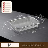 Expandable Stainless Steel Sink Strainer Basket - Kitchen Drain Rack