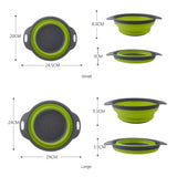 Collapsible Silicone Colander - Folding Drain Basket Strainer