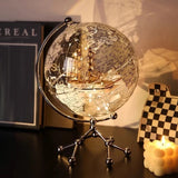 Luxury Globe and Sailboat Metal Sculpture