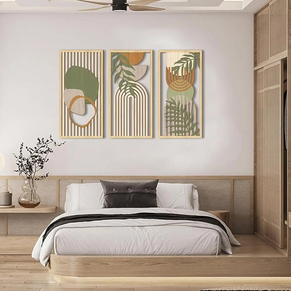Bohemian Hollow Wooden Wall Art Set