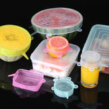 12-Piece Silicone Stretch Lids - Reusable Food Fresh-Keeping Covers