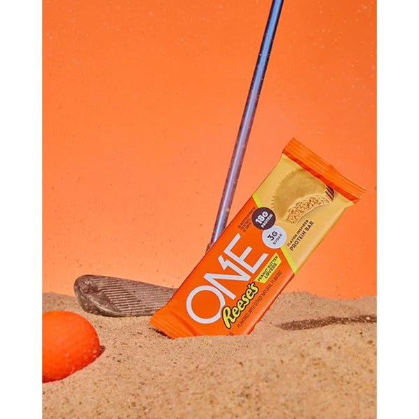 ONE Protein Bars, Reese's Peanut Butter Lovers, Gluten Free with 18g Protein and 3g Sugar, Pantry Staples, 2.12 oz (12 Count)